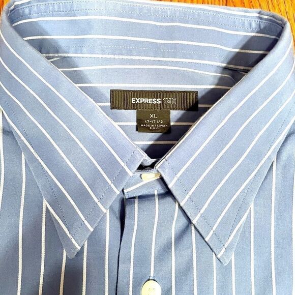 EXPRESS 1MX BLUE & WHITE STRIPE LONG SLEEVE XL - Picture 2 of 3